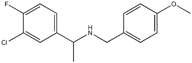 [1-(3-chloro-4-fluorophenyl)ethyl][(4-methoxyphenyl)methyl]amine Structure