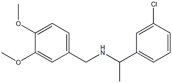 [1-(3-chlorophenyl)ethyl][(3,4-dimethoxyphenyl)methyl]amine Structure