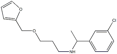 [1-(3-chlorophenyl)ethyl][3-(furan-2-ylmethoxy)propyl]amine Structure