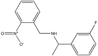 [1-(3-fluorophenyl)ethyl][(2-nitrophenyl)methyl]amine Structure