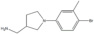 [1-(4-bromo-3-methylphenyl)pyrrolidin-3-yl]methylamine 구조식 이미지