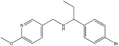 [1-(4-bromophenyl)propyl][(6-methoxypyridin-3-yl)methyl]amine 구조식 이미지