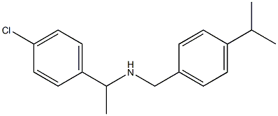 [1-(4-chlorophenyl)ethyl]({[4-(propan-2-yl)phenyl]methyl})amine Structure