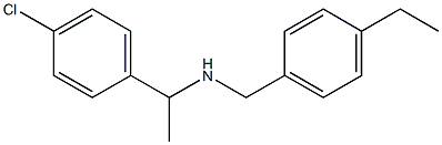 [1-(4-chlorophenyl)ethyl][(4-ethylphenyl)methyl]amine Structure