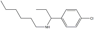 [1-(4-chlorophenyl)propyl](hexyl)amine Structure