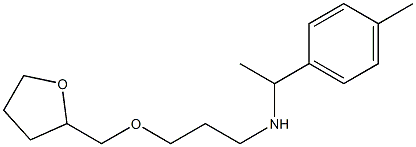 [1-(4-methylphenyl)ethyl][3-(oxolan-2-ylmethoxy)propyl]amine Structure