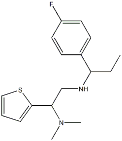 [2-(dimethylamino)-2-(thiophen-2-yl)ethyl][1-(4-fluorophenyl)propyl]amine Structure