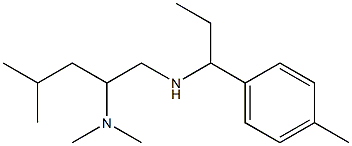 [2-(dimethylamino)-4-methylpentyl][1-(4-methylphenyl)propyl]amine 구조식 이미지