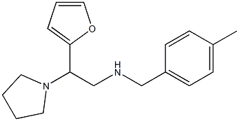 [2-(furan-2-yl)-2-(pyrrolidin-1-yl)ethyl][(4-methylphenyl)methyl]amine Structure