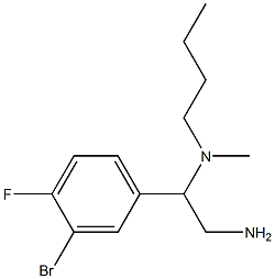 [2-amino-1-(3-bromo-4-fluorophenyl)ethyl](butyl)methylamine Structure