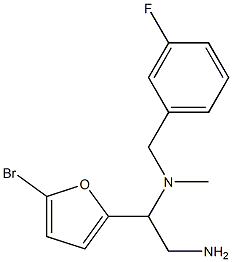 [2-amino-1-(5-bromofuran-2-yl)ethyl][(3-fluorophenyl)methyl]methylamine 구조식 이미지