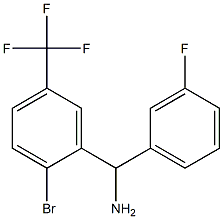 [2-bromo-5-(trifluoromethyl)phenyl](3-fluorophenyl)methanamine Structure