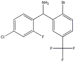 [2-bromo-5-(trifluoromethyl)phenyl](4-chloro-2-fluorophenyl)methanamine Structure