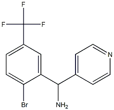 [2-bromo-5-(trifluoromethyl)phenyl](pyridin-4-yl)methanamine 구조식 이미지