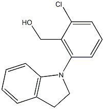 [2-chloro-6-(2,3-dihydro-1H-indol-1-yl)phenyl]methanol Structure