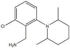 [2-chloro-6-(2,6-dimethylpiperidin-1-yl)phenyl]methanamine Structure