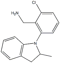 [2-chloro-6-(2-methyl-2,3-dihydro-1H-indol-1-yl)phenyl]methanamine Structure