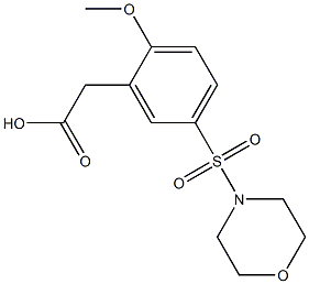 [2-methoxy-5-(morpholin-4-ylsulfonyl)phenyl]acetic acid 구조식 이미지