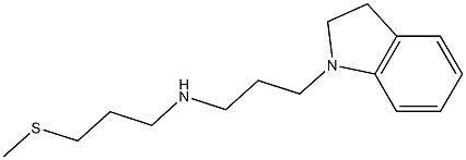 [3-(2,3-dihydro-1H-indol-1-yl)propyl][3-(methylsulfanyl)propyl]amine Structure