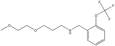 [3-(2-methoxyethoxy)propyl]({[2-(trifluoromethoxy)phenyl]methyl})amine Structure