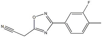 [3-(3-fluoro-4-methylphenyl)-1,2,4-oxadiazol-5-yl]acetonitrile Structure