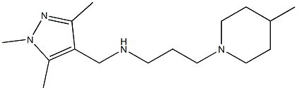 [3-(4-methylpiperidin-1-yl)propyl][(1,3,5-trimethyl-1H-pyrazol-4-yl)methyl]amine Structure