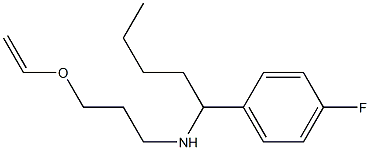 [3-(ethenyloxy)propyl][1-(4-fluorophenyl)pentyl]amine Structure