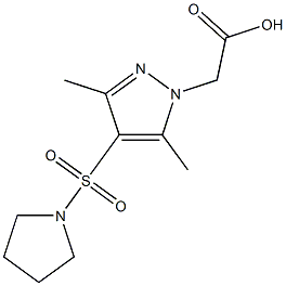 [3,5-dimethyl-4-(pyrrolidin-1-ylsulfonyl)-1H-pyrazol-1-yl]acetic acid 구조식 이미지