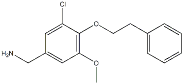 [3-chloro-5-methoxy-4-(2-phenylethoxy)phenyl]methanamine Structure