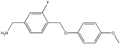 [3-fluoro-4-(4-methoxyphenoxymethyl)phenyl]methanamine Structure