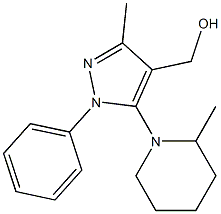 [3-methyl-5-(2-methylpiperidin-1-yl)-1-phenyl-1H-pyrazol-4-yl]methanol 구조식 이미지