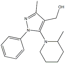 [3-methyl-5-(2-methylpiperidin-1-yl)-1-phenyl-1H-pyrazol-4-yl]methanol Structure