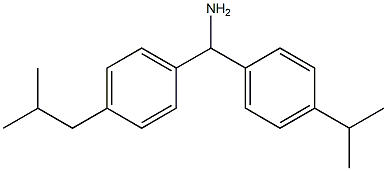 [4-(2-methylpropyl)phenyl][4-(propan-2-yl)phenyl]methanamine Structure