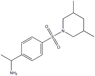 1-{4-[(3,5-dimethylpiperidine-1-)sulfonyl]phenyl}ethan-1-amine Structure