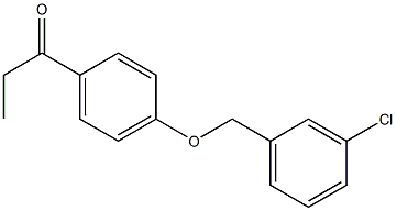 1-{4-[(3-chlorophenyl)methoxy]phenyl}propan-1-one 구조식 이미지