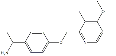 1-{4-[(4-methoxy-3,5-dimethylpyridin-2-yl)methoxy]phenyl}ethan-1-amine 구조식 이미지