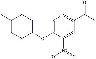 1-{4-[(4-methylcyclohexyl)oxy]-3-nitrophenyl}ethan-1-one Structure