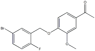 1-{4-[(5-bromo-2-fluorophenyl)methoxy]-3-methoxyphenyl}ethan-1-one 구조식 이미지