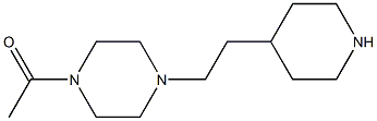 1-{4-[2-(piperidin-4-yl)ethyl]piperazin-1-yl}ethan-1-one Structure