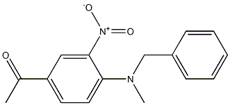 1-{4-[benzyl(methyl)amino]-3-nitrophenyl}ethan-1-one 구조식 이미지