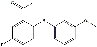 1-{5-fluoro-2-[(3-methoxyphenyl)sulfanyl]phenyl}ethan-1-one Structure