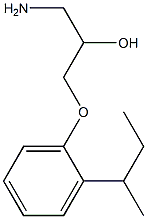 1-amino-3-(2-sec-butylphenoxy)propan-2-ol 구조식 이미지