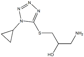 1-amino-3-[(1-cyclopropyl-1H-1,2,3,4-tetrazol-5-yl)sulfanyl]propan-2-ol Structure