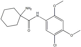 1-amino-N-(5-chloro-2,4-dimethoxyphenyl)cyclohexane-1-carboxamide 구조식 이미지