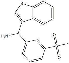 1-benzothiophen-3-yl(3-methanesulfonylphenyl)methanamine 구조식 이미지