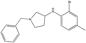 1-benzyl-N-(2-bromo-4-methylphenyl)pyrrolidin-3-amine Structure