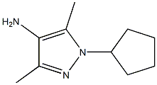 1-cyclopentyl-3,5-dimethyl-1H-pyrazol-4-amine Structure