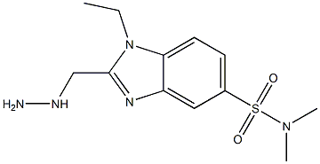 1-ethyl-2-(hydrazinomethyl)-N,N-dimethyl-1H-benzimidazole-5-sulfonamide 구조식 이미지