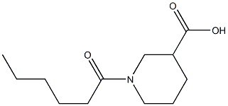 1-hexanoylpiperidine-3-carboxylic acid 구조식 이미지