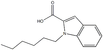 1-hexyl-1H-indole-2-carboxylic acid Structure
